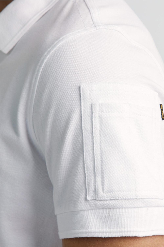 PME legend witte heren polo | Close up