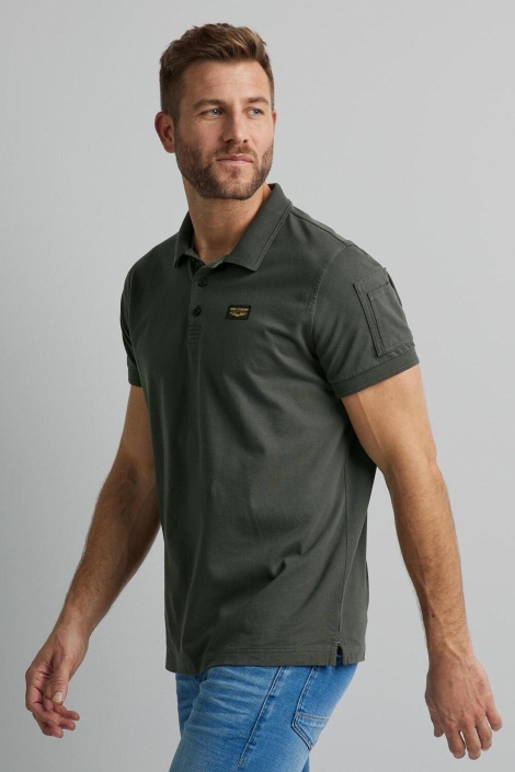 PME legend groene heren polo | Model vooraanzicht