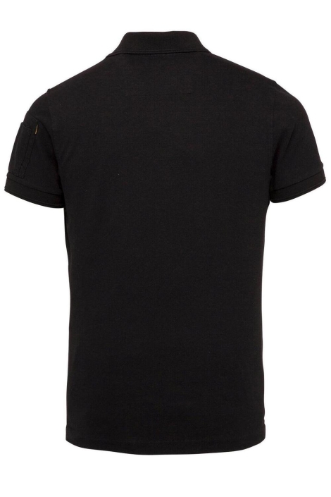 PME legend zwarte heren polo | Achteraanzicht