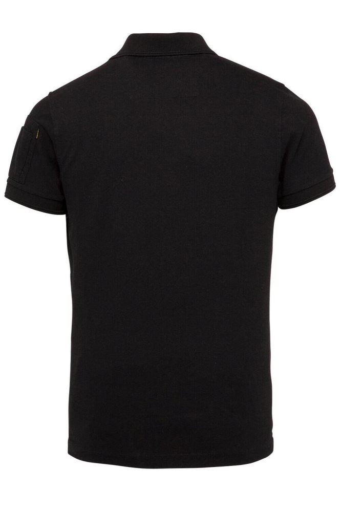 PME legend zwarte heren polo | Achteraanzicht