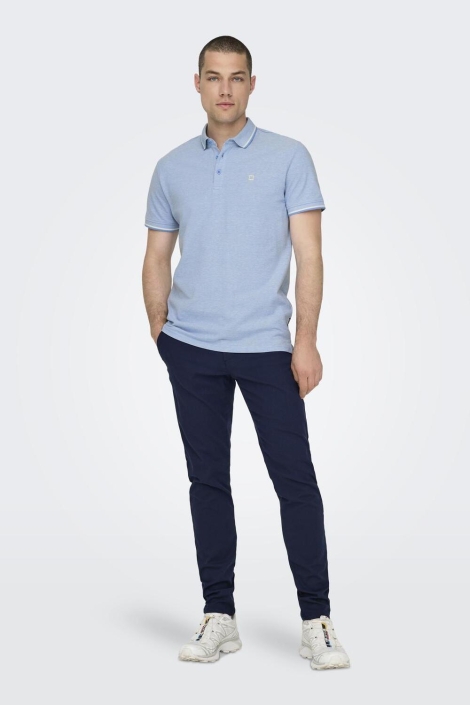 Only & Sons blauwe heren polo | Model