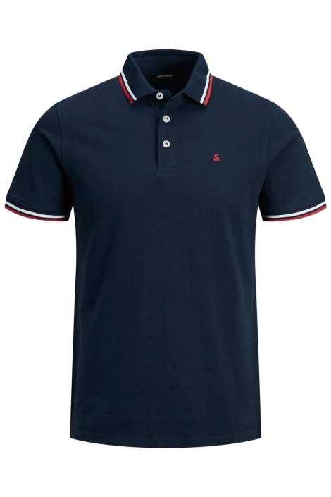 Jack & Jones blauwe heren polo | Vooraanzicht
