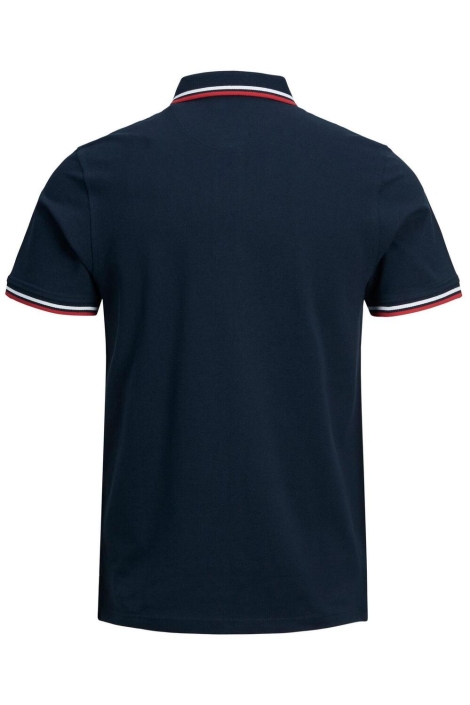 Jack & Jones blauwe heren polo | Achteraanzicht