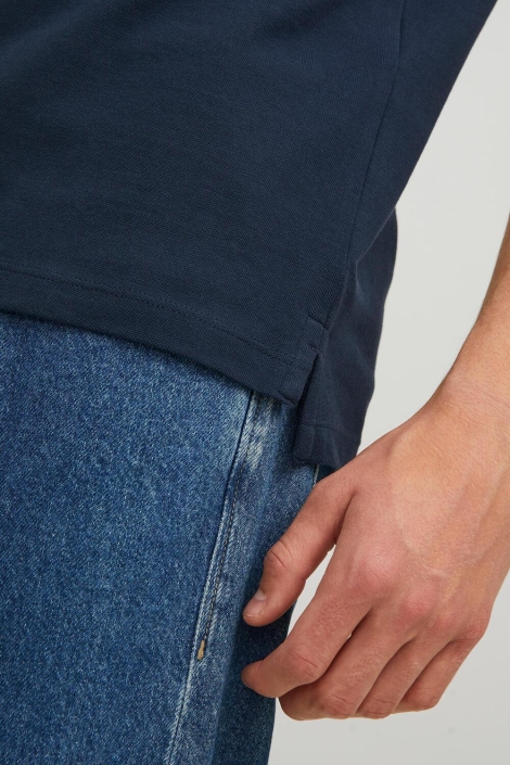 Jack & Jones blauwe heren polo | Close up