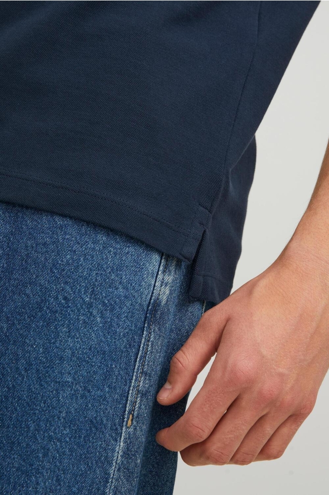 Jack & Jones blauwe heren polo | Close up