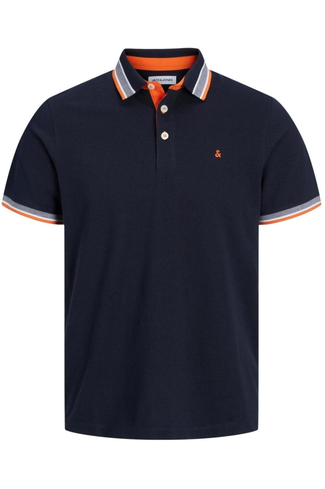 Jack & Jones blauwe heren polo | Vooraanzicht