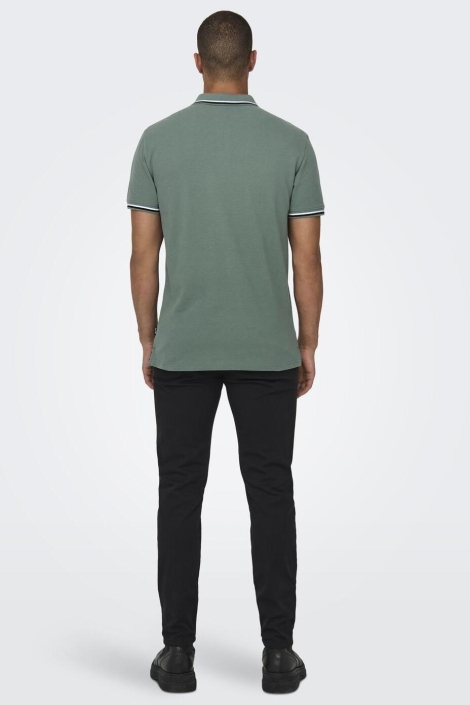 Only & Sons groene heren polo | Model