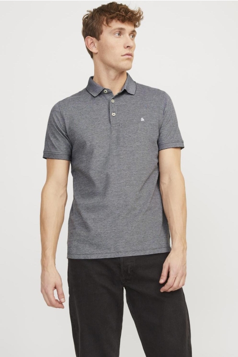 Jack & Jones grijze heren polo | Model vooraanzicht