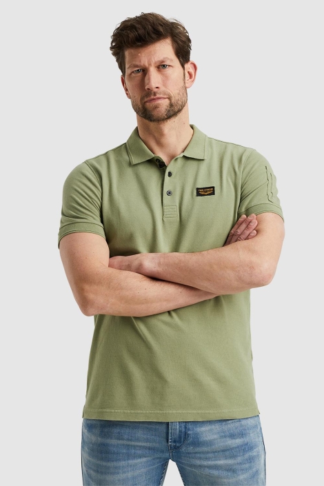 PME legend groene heren polo | Model vooraanzicht