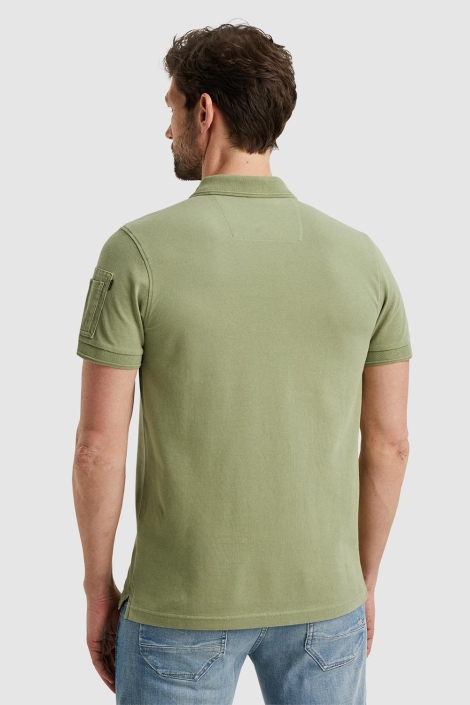 PME legend groene heren polo | Model achteraanzicht