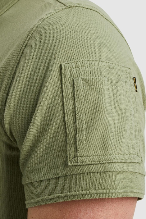 PME legend groene heren polo | Close up