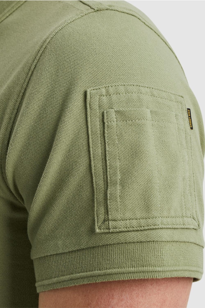 PME legend groene heren polo | Close up