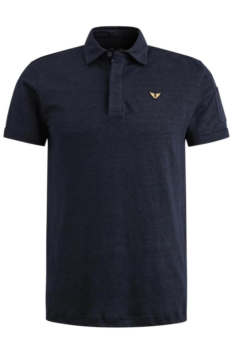 PME legend blauwe heren polo | Vooraanzicht