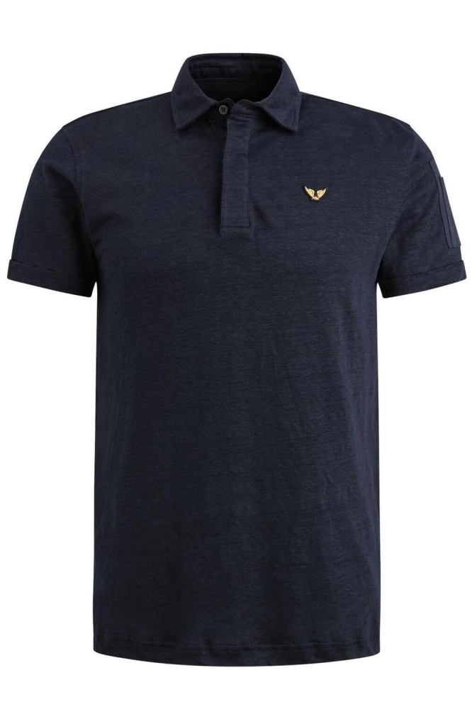 PME legend blauwe heren polo | Vooraanzicht