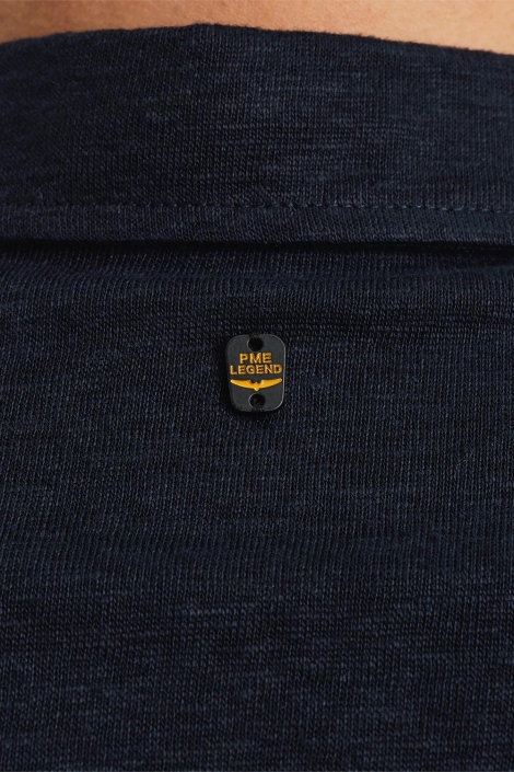 PME legend blauwe heren polo | Close up
