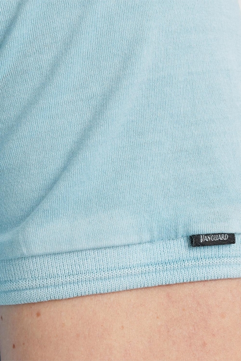 Vanguard blauwe heren polo | Close up