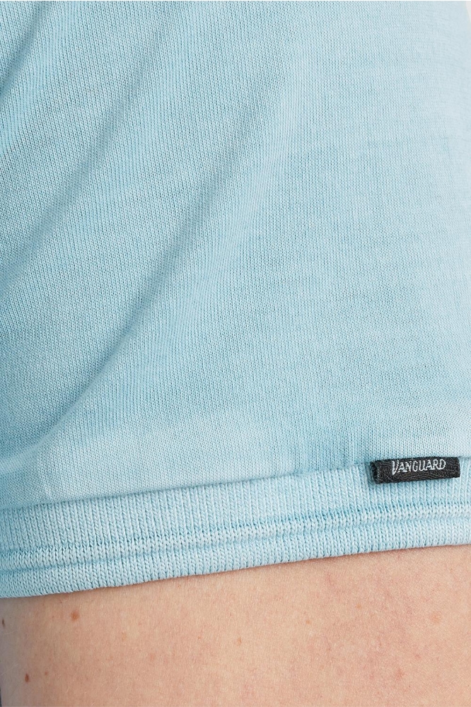 Vanguard blauwe heren polo | Close up