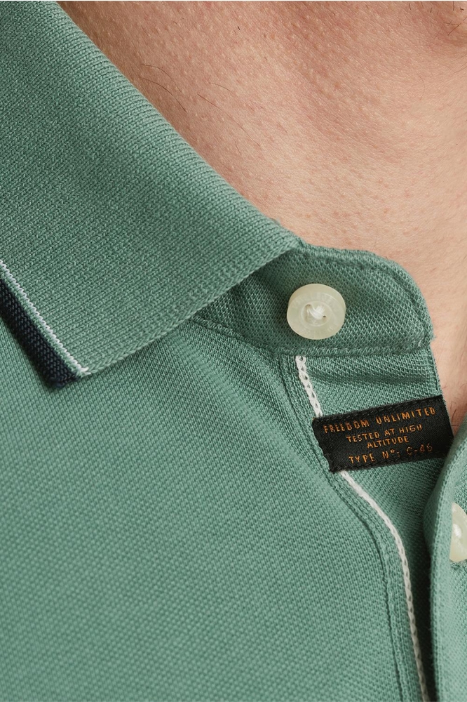 PME legend groene heren polo | Close up