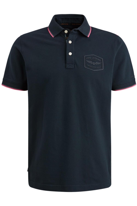 PME legend blauwe heren polo | Vooraanzicht