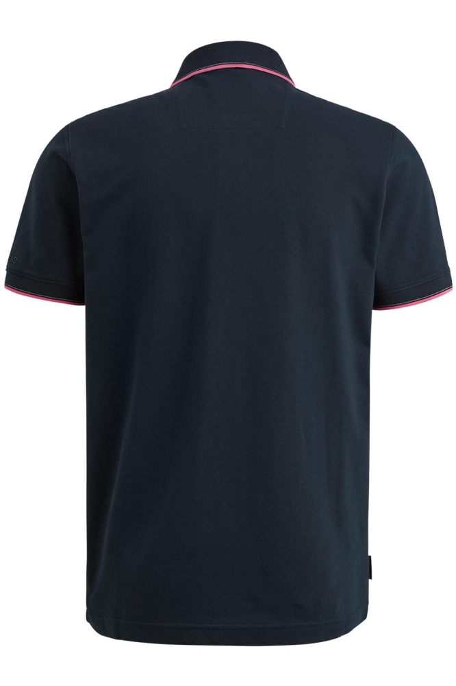 PME legend blauwe heren polo | Achteraanzicht