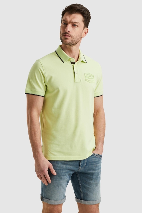 PME legend groene heren polo | Model vooraanzicht