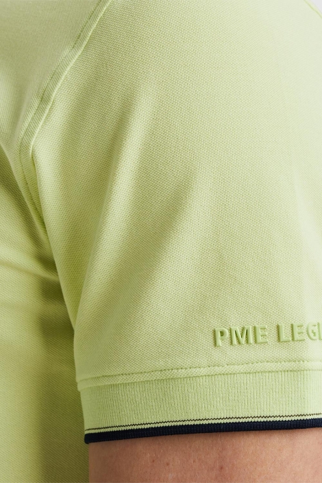 PME legend groene heren polo | Close up
