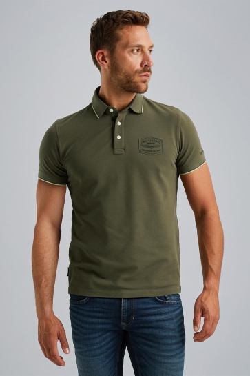 PME legend short sleeve polo stretch pique pa Groen