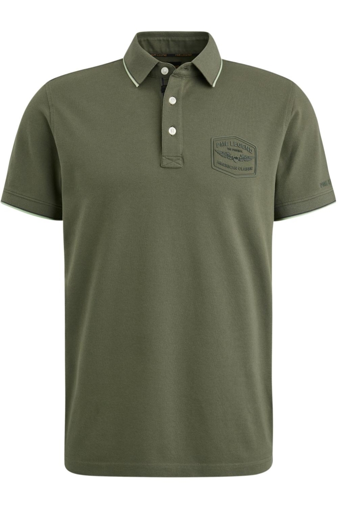 PME legend groene heren polo | Vooraanzicht