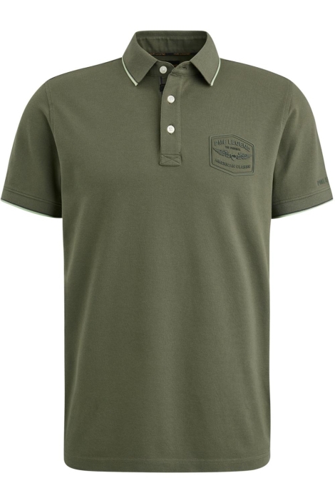 PME legend groene heren polo | Vooraanzicht