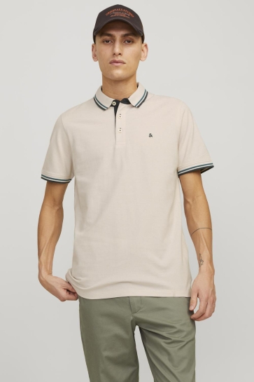 Jack & Jones JJEPAULOS POLO SS NOOS 12136668 MOONBEAM/PLAY
