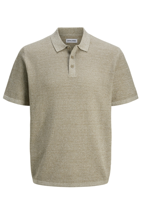 Jack & Jones beige heren polo | Vooraanzicht