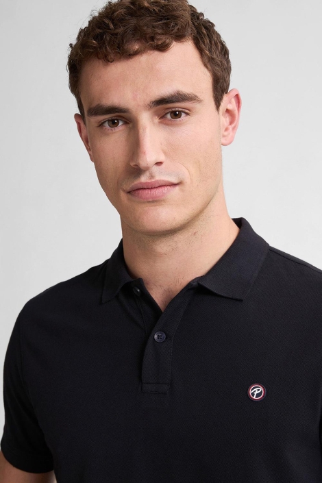Petrol Industries zwarte heren polo | Kleurstaal