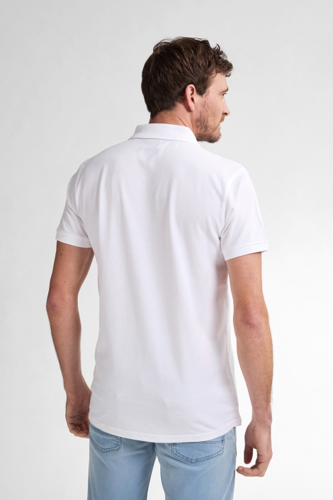 Petrol Industries witte heren polo | Model achteraanzicht