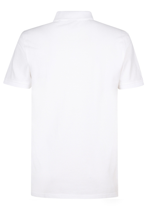 Petrol Industries witte heren polo | Achteraanzicht