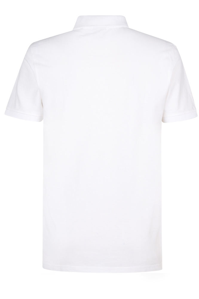 Petrol Industries witte heren polo | Achteraanzicht