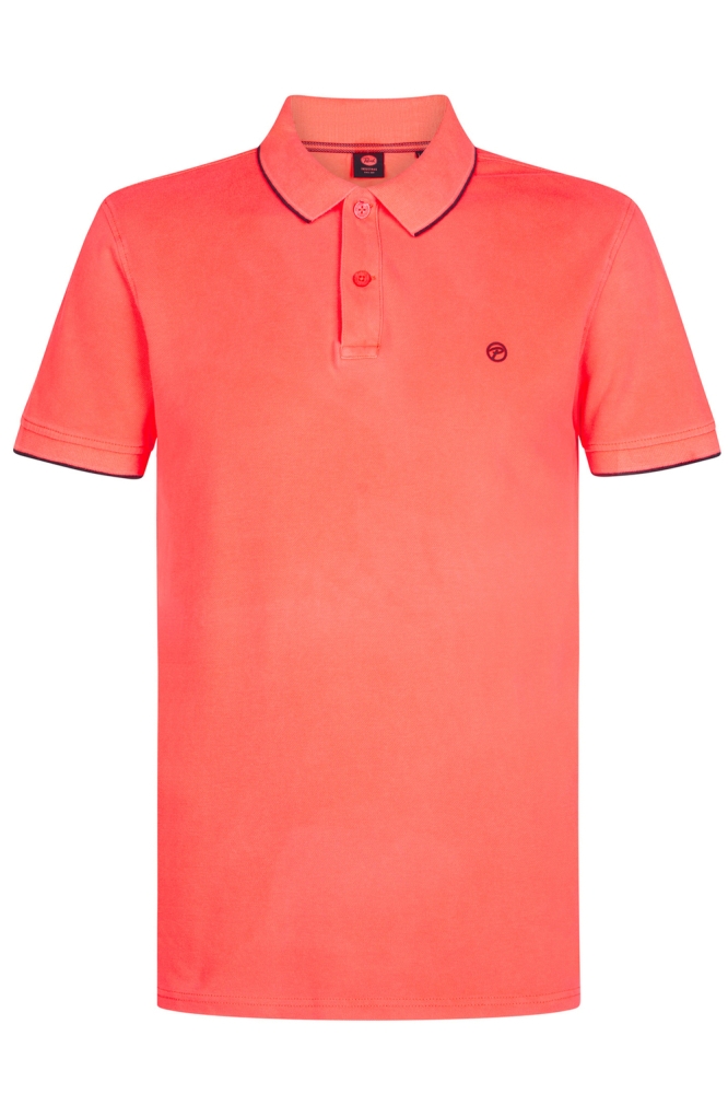 Petrol Industries oranje heren polo | Vooraanzicht