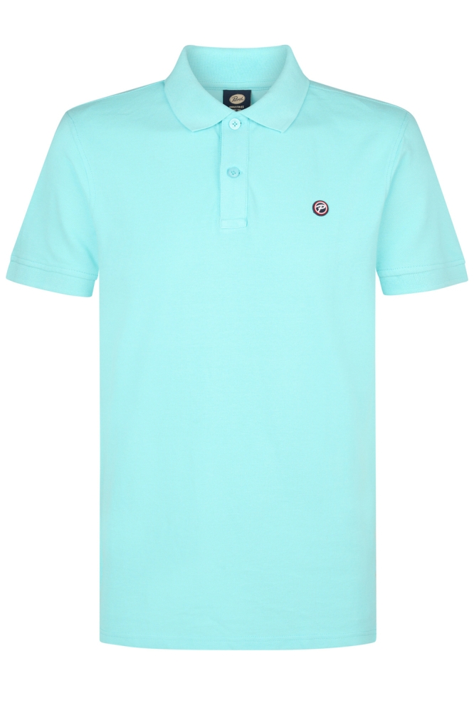 Petrol Industries blauwe heren polo | Vooraanzicht