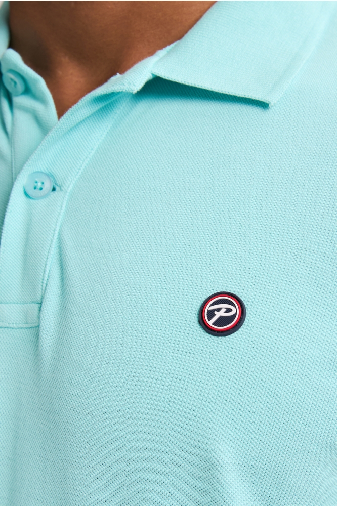 Petrol Industries blauwe heren polo | Close up