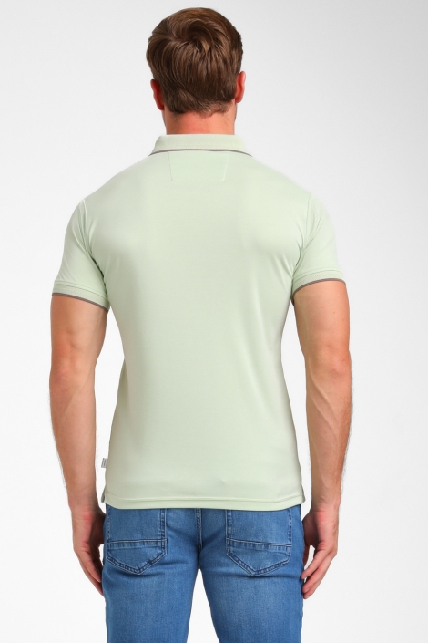 Gabbiano groene heren polo | Model achteraanzicht