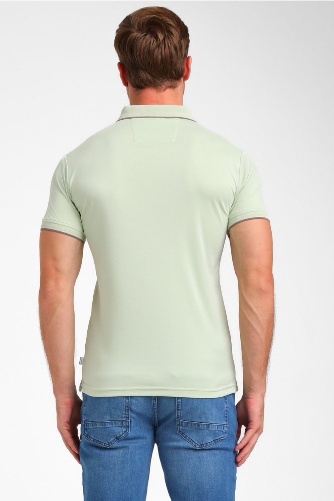 Gabbiano groene heren polo | Model achteraanzicht