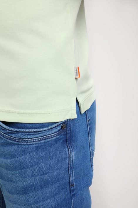 Gabbiano groene heren polo | Close up