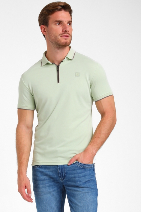 Gabbiano groene heren polo | Model vooraanzicht