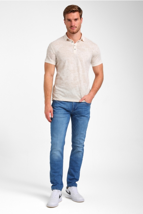 Gabbiano beige heren polo | Model