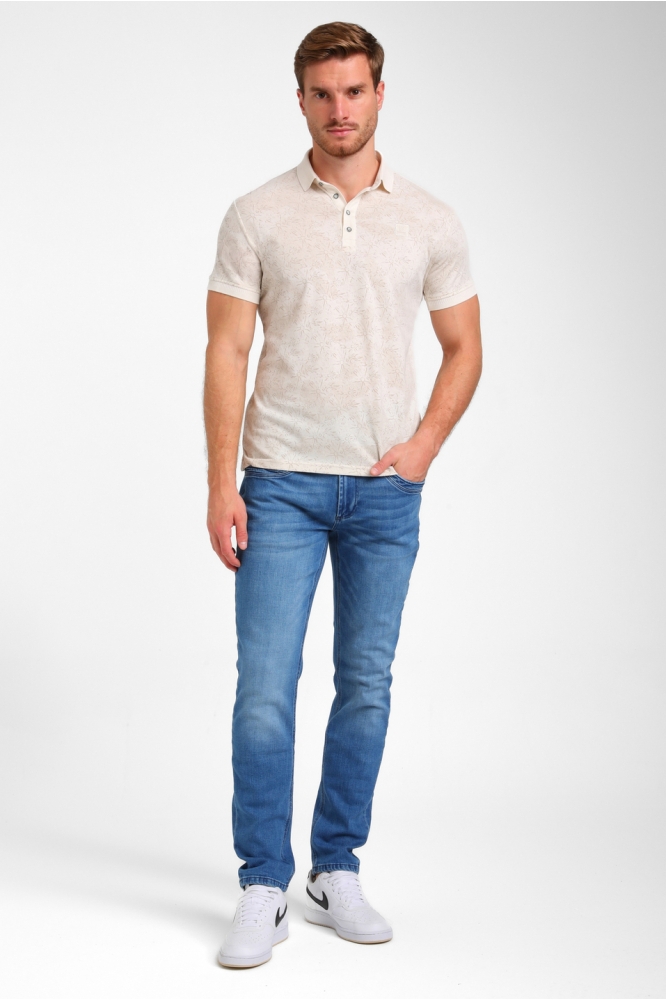 Gabbiano beige heren polo | Model