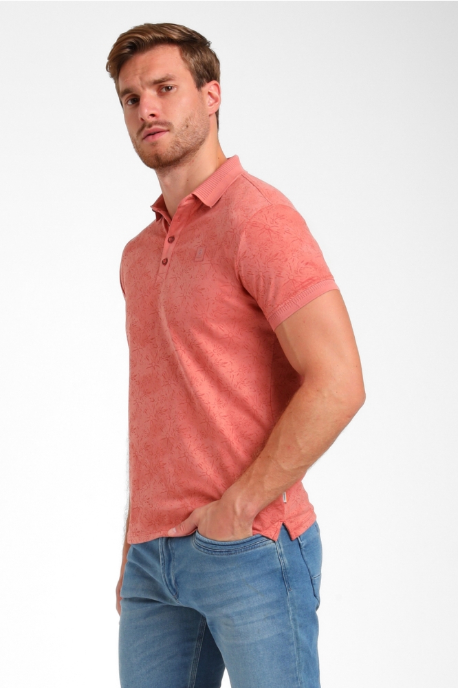Gabbiano oranje heren polo | Model zijaanzicht