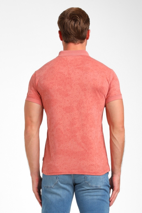 Gabbiano oranje heren polo | Model achteraanzicht