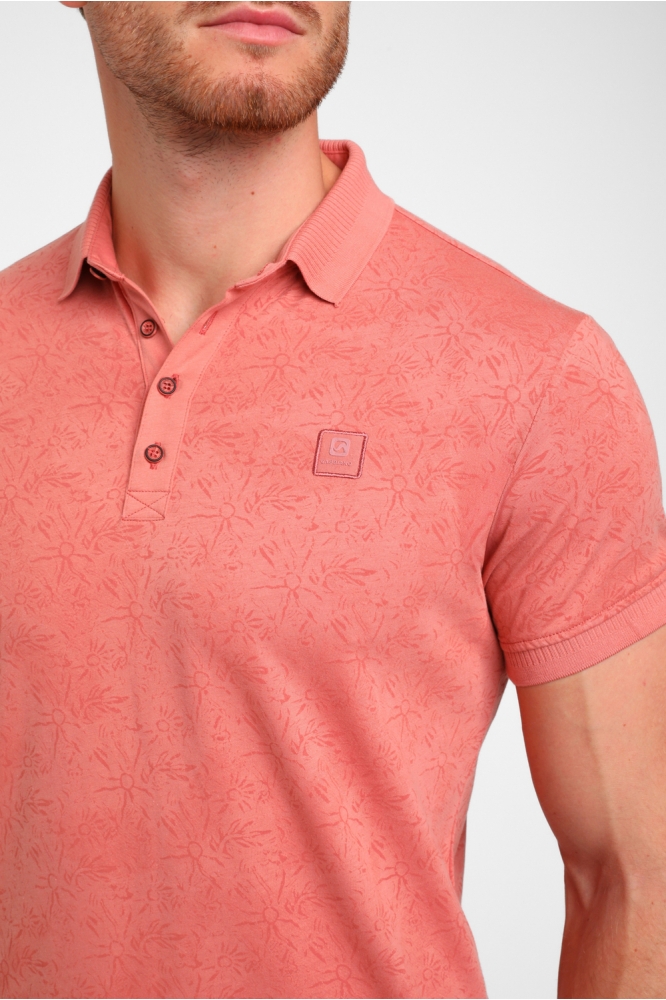 Gabbiano oranje heren polo | Close up