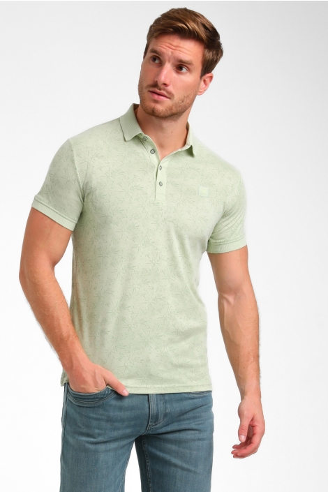Gabbiano groene heren polo | Model zijaanzicht