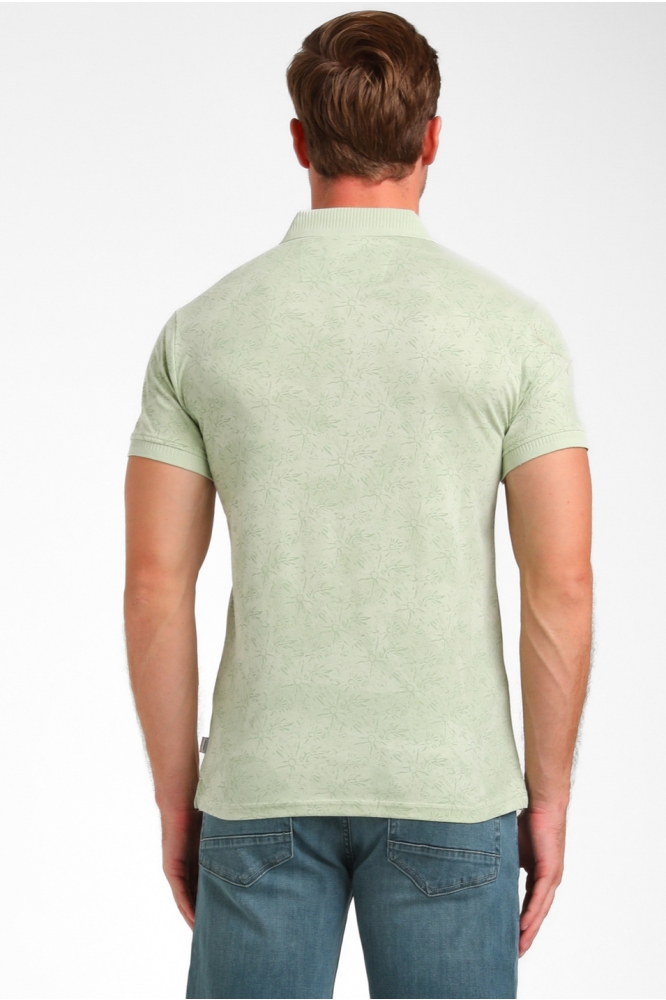 Gabbiano groene heren polo | Model achteraanzicht