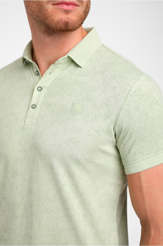 Gabbiano groene heren polo | Close up